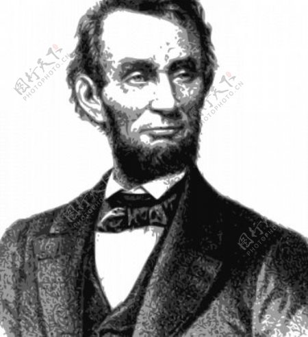 林肯的亚伯拉罕矢量的肖像