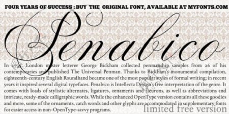 penabico有限的免费版本的字体