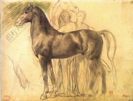 马匹艺术油画