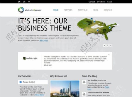 展示商业企业网站模板