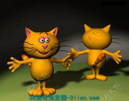 卡通猫3d模型