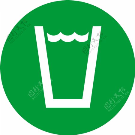 绿色背景杯子图标
