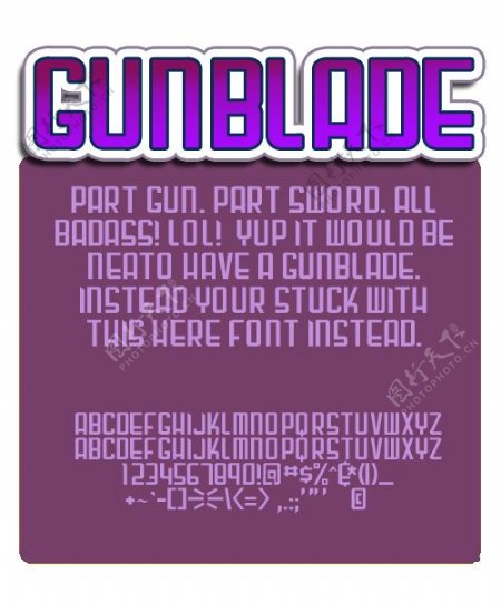 gunblade字体