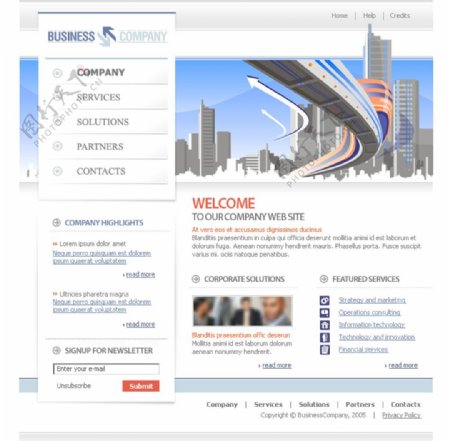 国外企业网站模板图片
