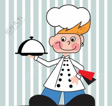 卡通人物厨师图片