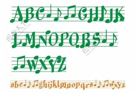音乐英文字体