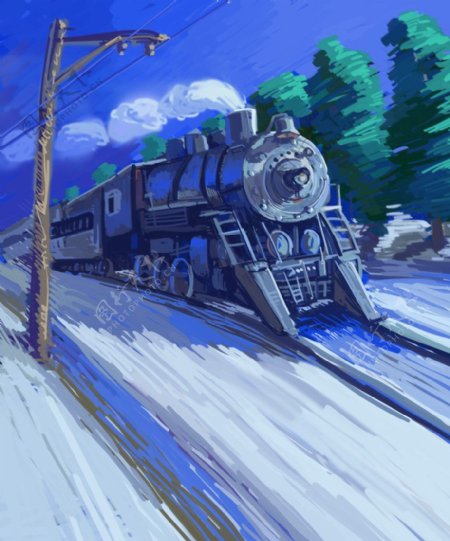 梦想漫画火车图片