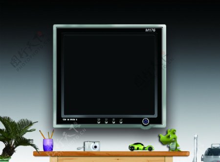 电脑显示器桌子图片
