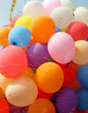五彩缤纷气球图片