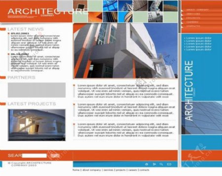 欧美建筑网站模板图片