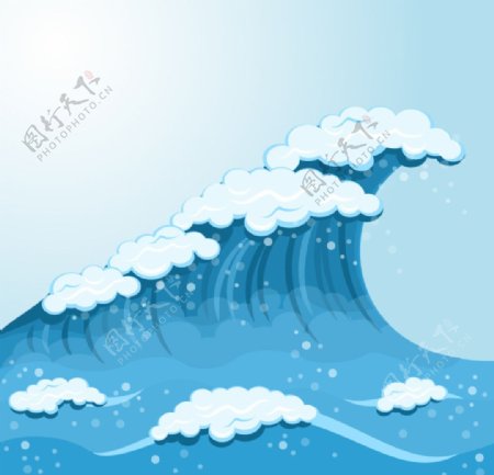 蓝色海浪背景图片