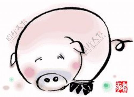 十二生肖动画图猪图片