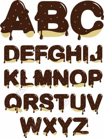 巧克力字母设计图片