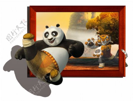 3D熊猫图片