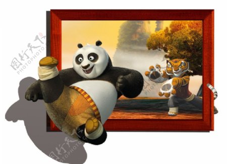 3D熊猫图片