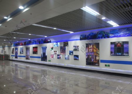 上海地铁世博展览墙图片