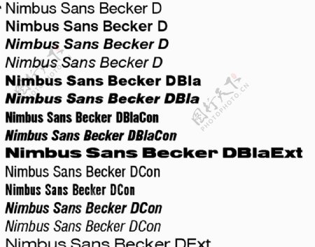 NimbusSansBecker字体