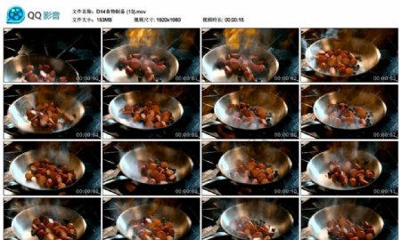 烧菜炒水果高清实拍视频素材