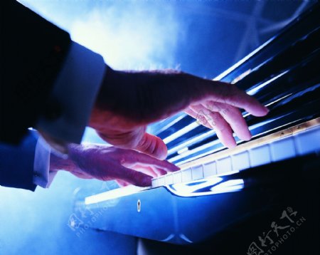 弹钢琴的梦幻之手图片
