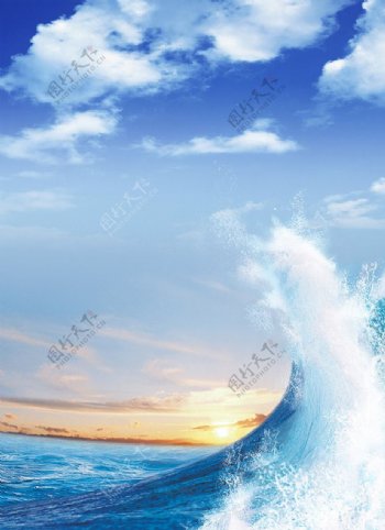 海浪的图片高清大海摄影图