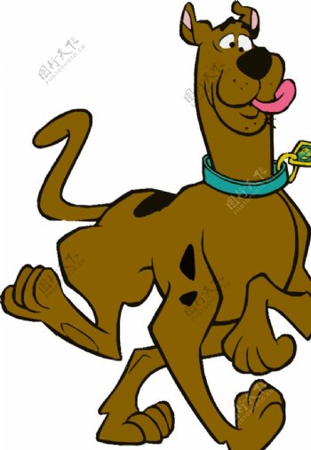 吐舌头的大黄狗卡通画图片
