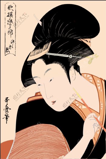 日本浮世绘彩绘图片