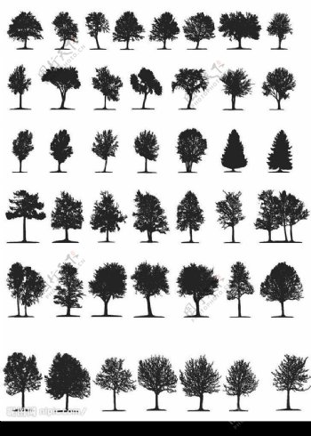 树木矢量素材图片