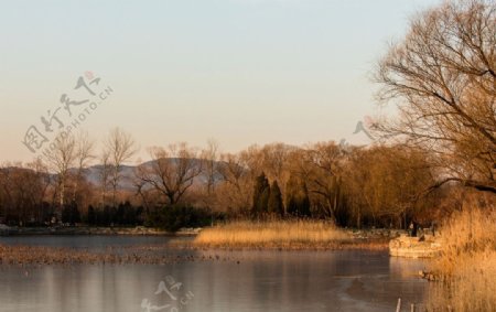 昆明湖冬日景色图片