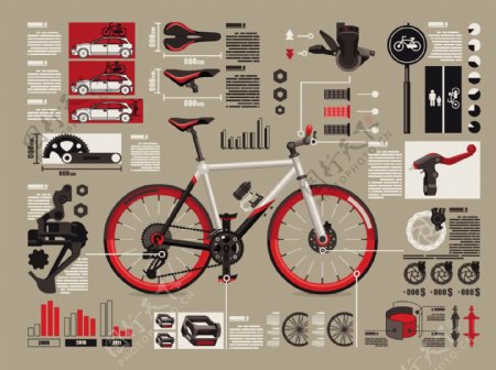 自行车零件结构图图片