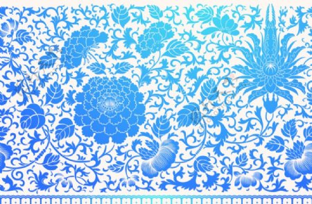 青花瓷蓝牡丹图片