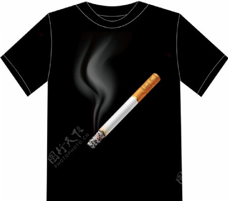 印花t恤香烟图图片