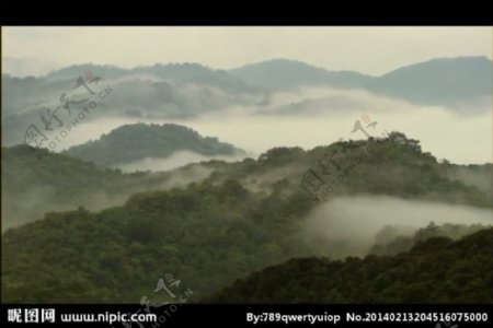 云雾山峦风景视频素材