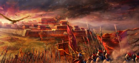 古代战争场面图片