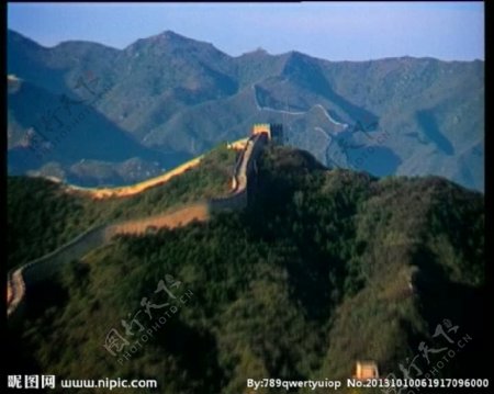 高山城墙背景视频素材