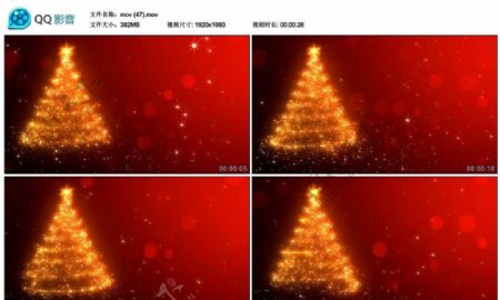 梦幻粒子圣诞树视频实拍素材
