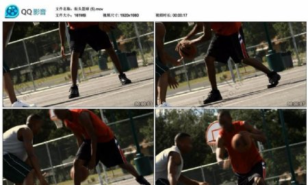 街头篮球打篮球比赛高清实拍视频素材