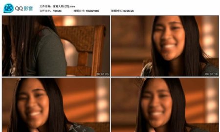 亚洲女孩微笑高清实拍视频素材