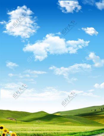 草原天空图片