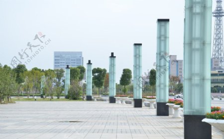丹阳市人民广场景观灯柱图片