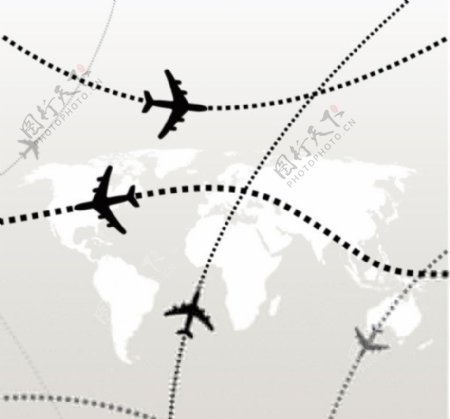 航空飞机路线图片