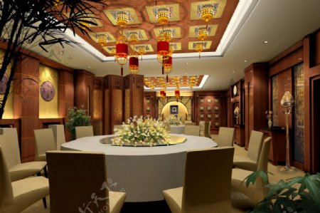 中式餐包房图片