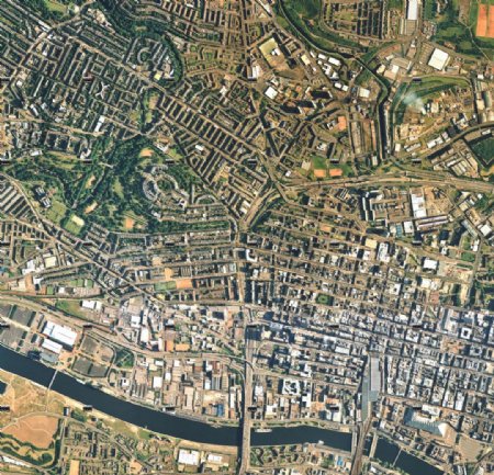 格拉斯哥西部卫星照片图片