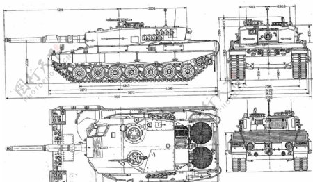 坦克三视图图片