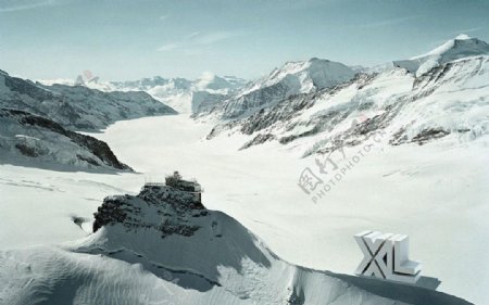 南极雪山全景图片