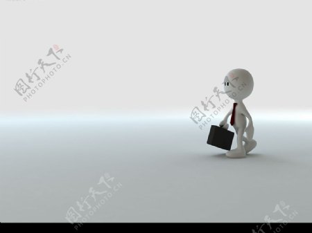 3D小人物跑业务图片素材