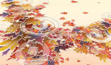 花朵花瓣枫叶水晶色彩绚烂3D三维立体科幻广告电脑设计图片