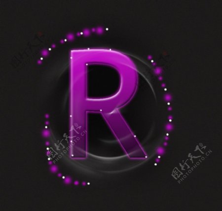 紫色流金字体