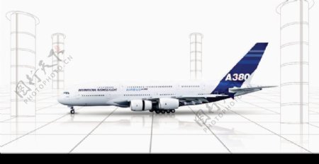 A380飞机抠图图片