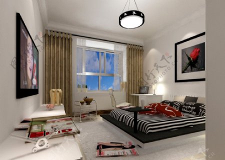 设计师帮我设计的我家的200平复式时尚家居室内主卧室设计效果图图片