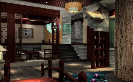 中式茶楼大厅三图片